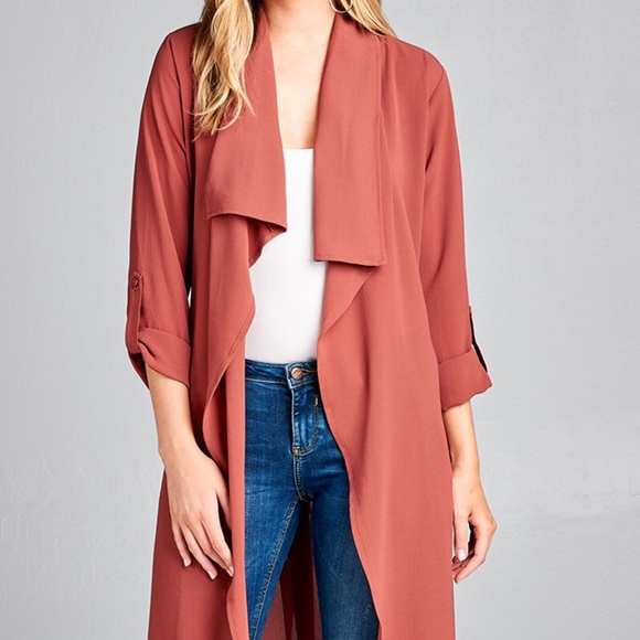 NWT Small Lightweight Belted Jacket Woven - Picture 3 of 5